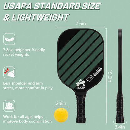 Green Pickleball Paddle Set of 2