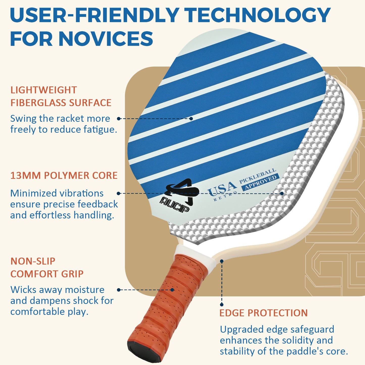 Four-Color Pickleball Paddle Set of 2